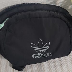 Adidas Black Belt Bag with Mint Accents
